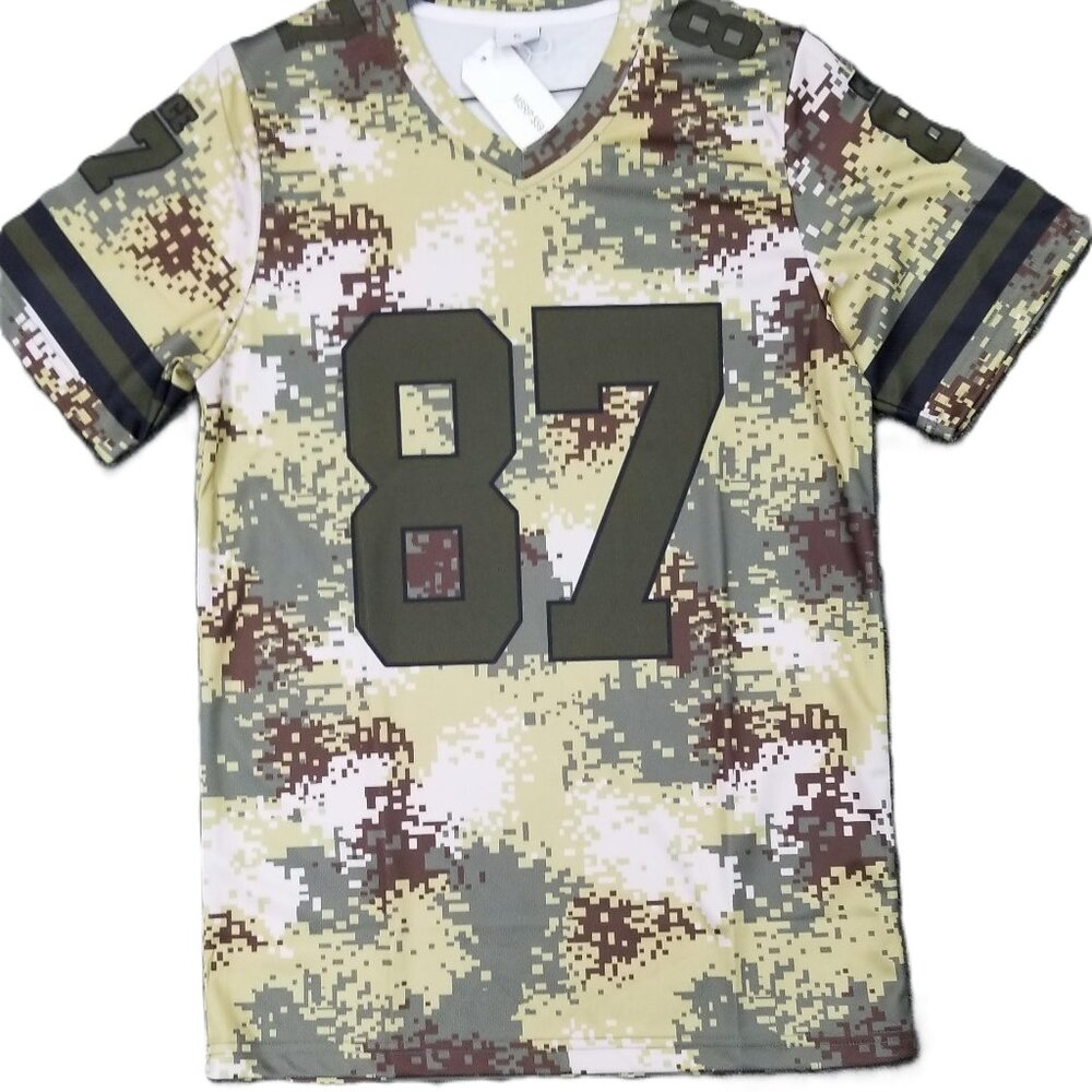 TRAVIS KELCE 87 - KANSAS CITY CHIEFS CAMO PRINTED FOOTBALL JERSEY